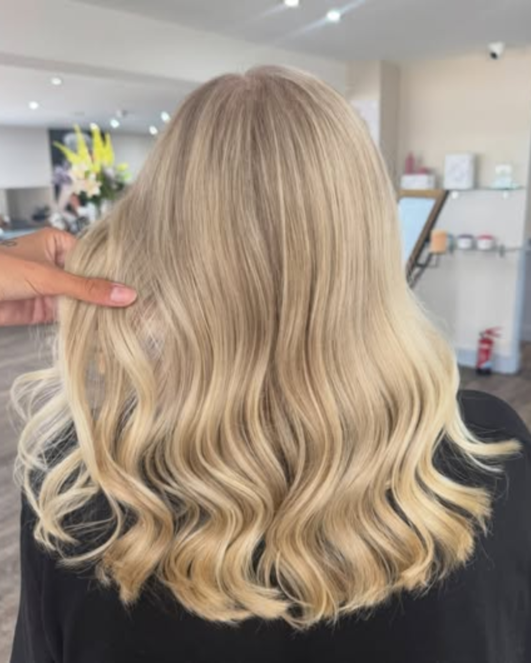 Post Summer Hair Repair Guide hoop hair salon Bright blonde